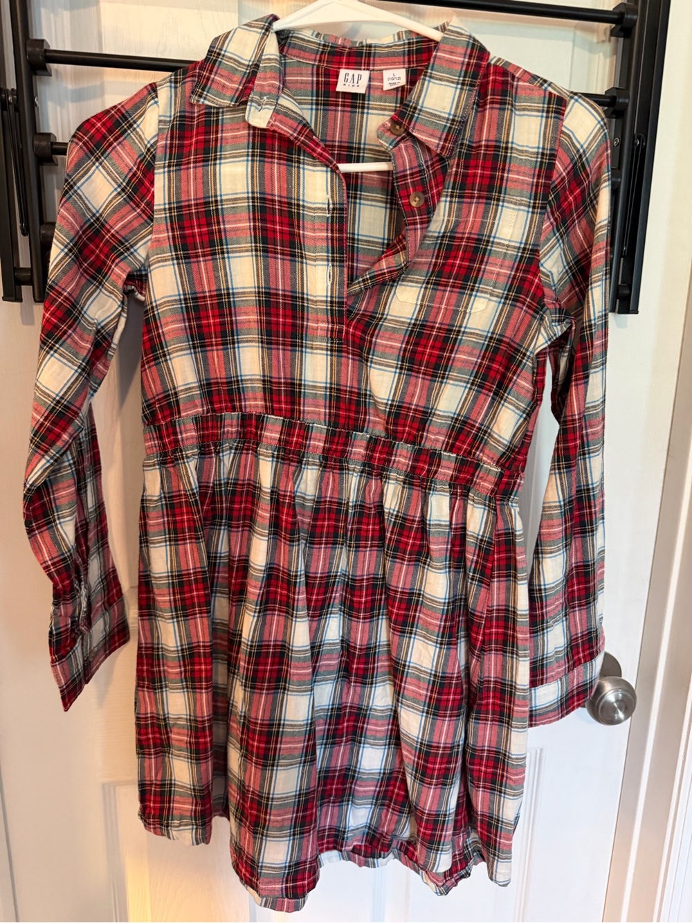 GAP Red White and Black Plaid Casual Girls Dress